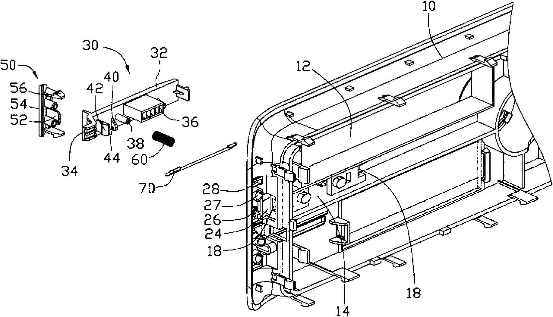 Computer panel key device