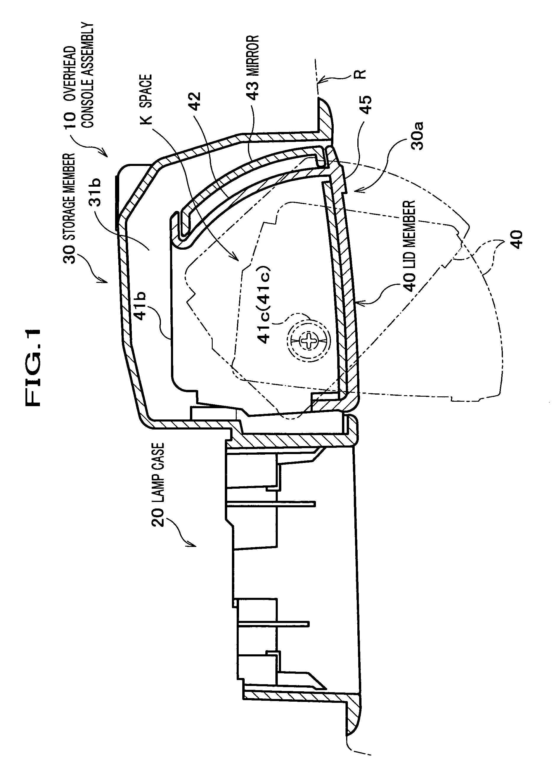 Overhead console assembly