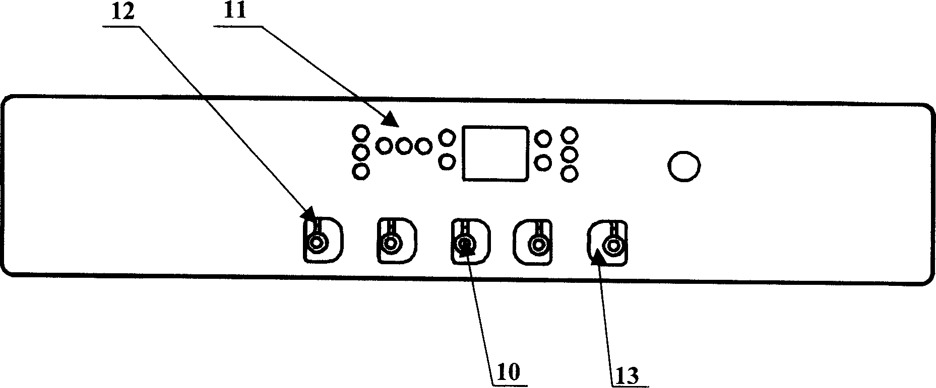 Integral structure of air conditioning in-door machine display panel