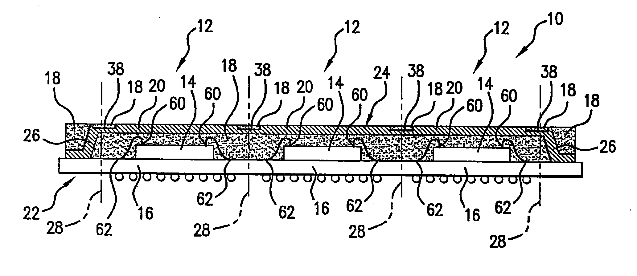 Thermal enhanced package for block mold assembly