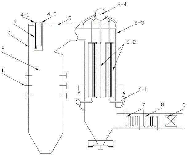 L-shaped radiation boiler capable of reducing high-alkalinity coal combustion contamination