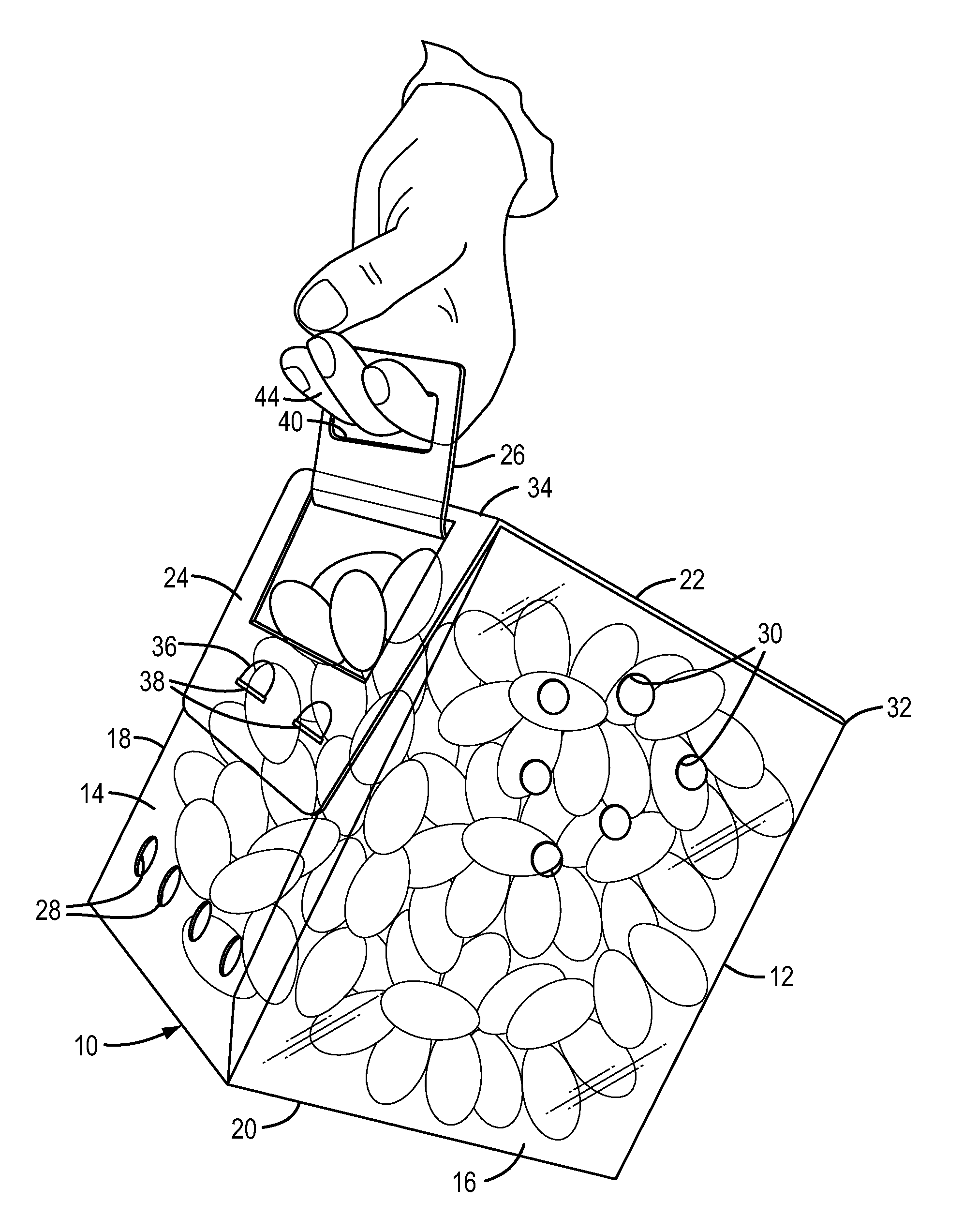 Lightweight fruit and produce packaging container