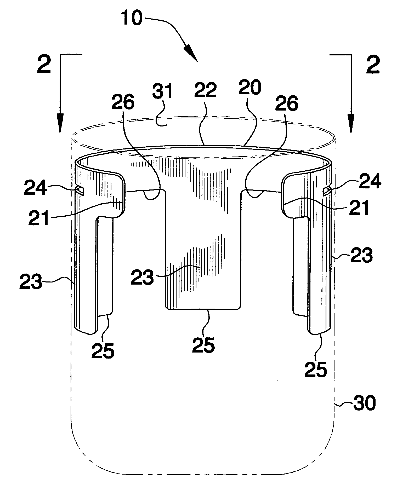 Resilient trash bag support apparatus