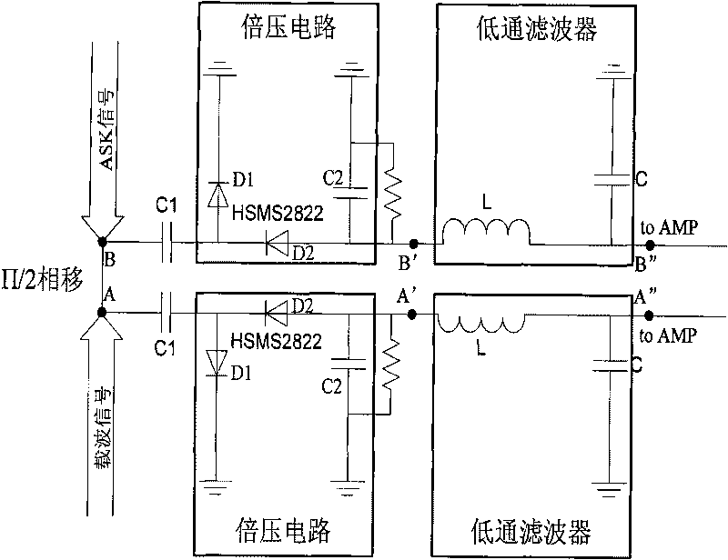 Uhf reader demodulation circuit