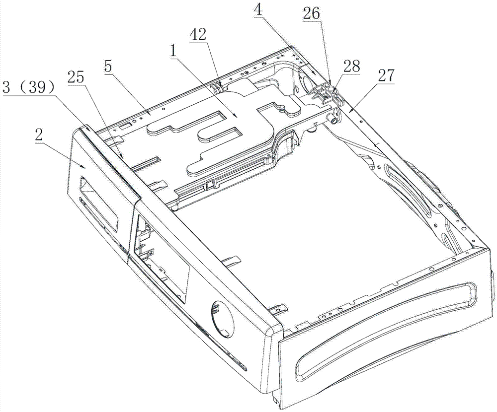 Mounting structure of detergent dispenser