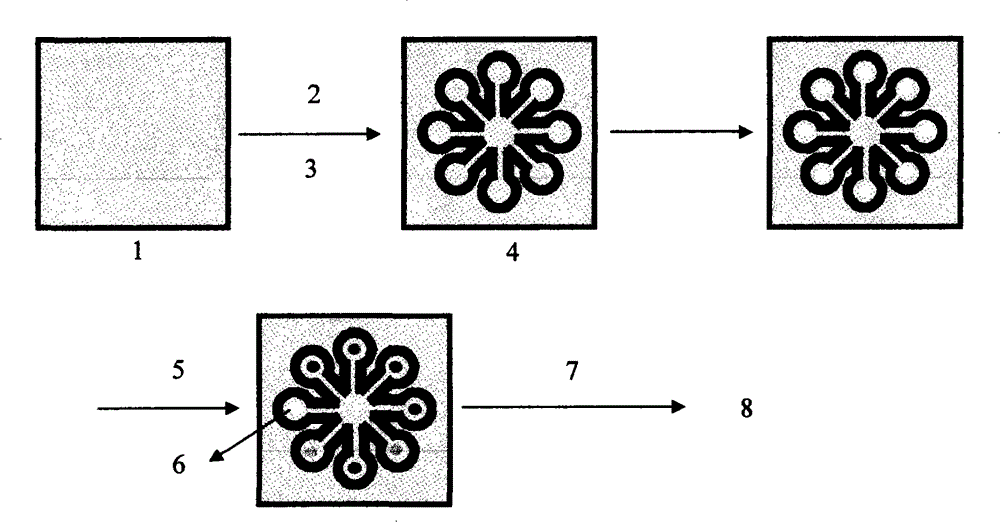 Patterned biochemical analysis test paper and manufacturing method and application thereof