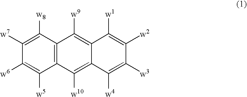 Electroluminescent device including an anthracene derivative