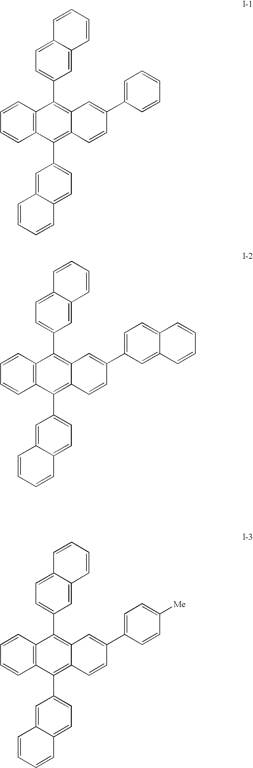 Electroluminescent device including an anthracene derivative