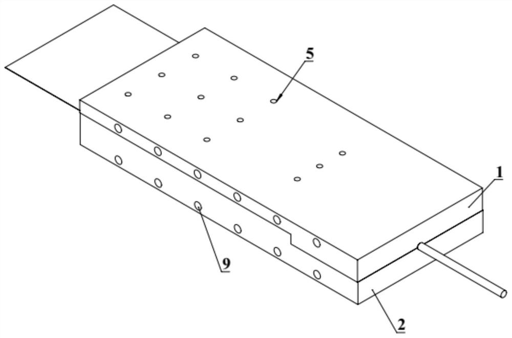 Device and method for preparing composite material rib by using thermoplastic fiber reinforced resin-based prepreg tape