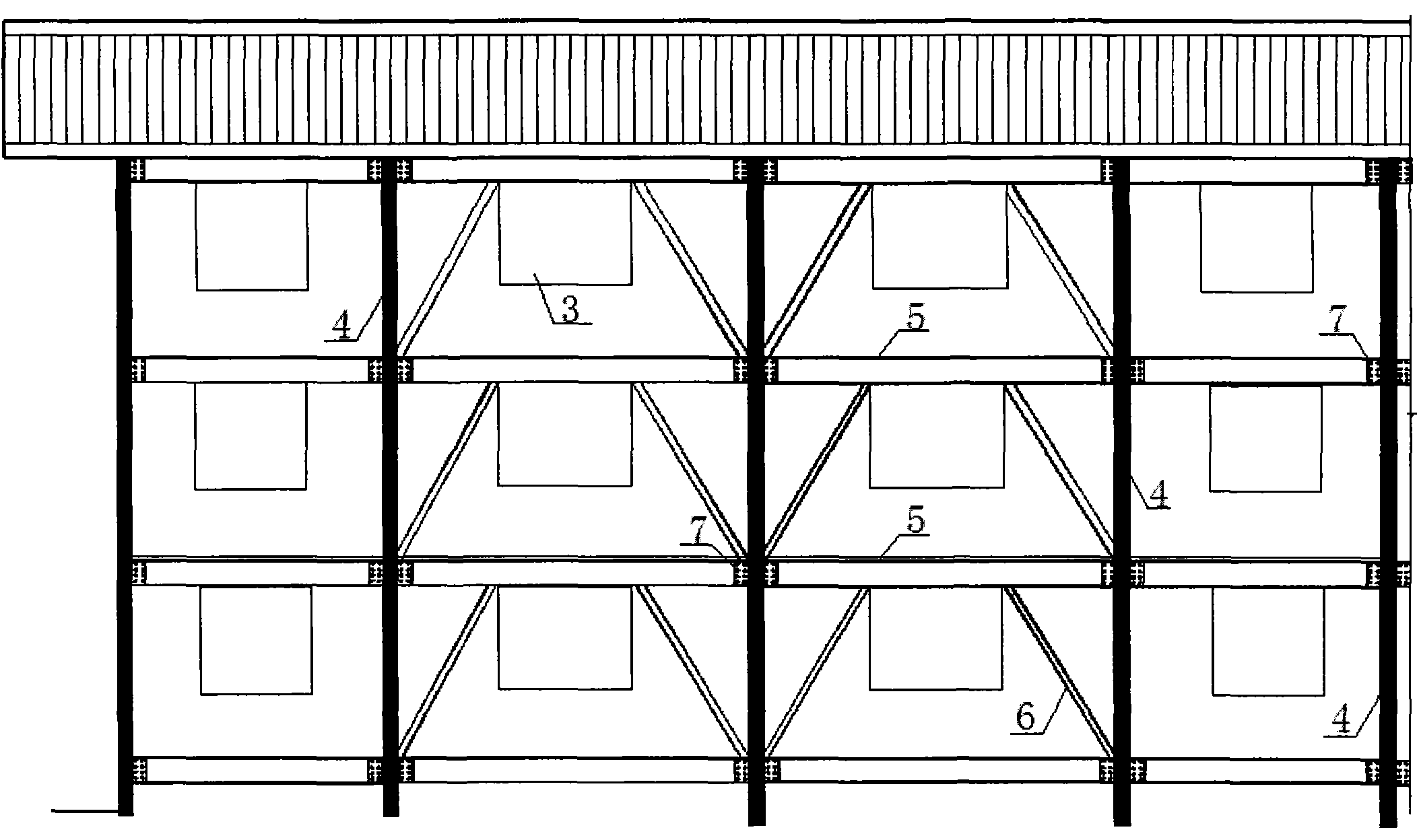 Country prefabricated steel structure residence system and construction method thereof