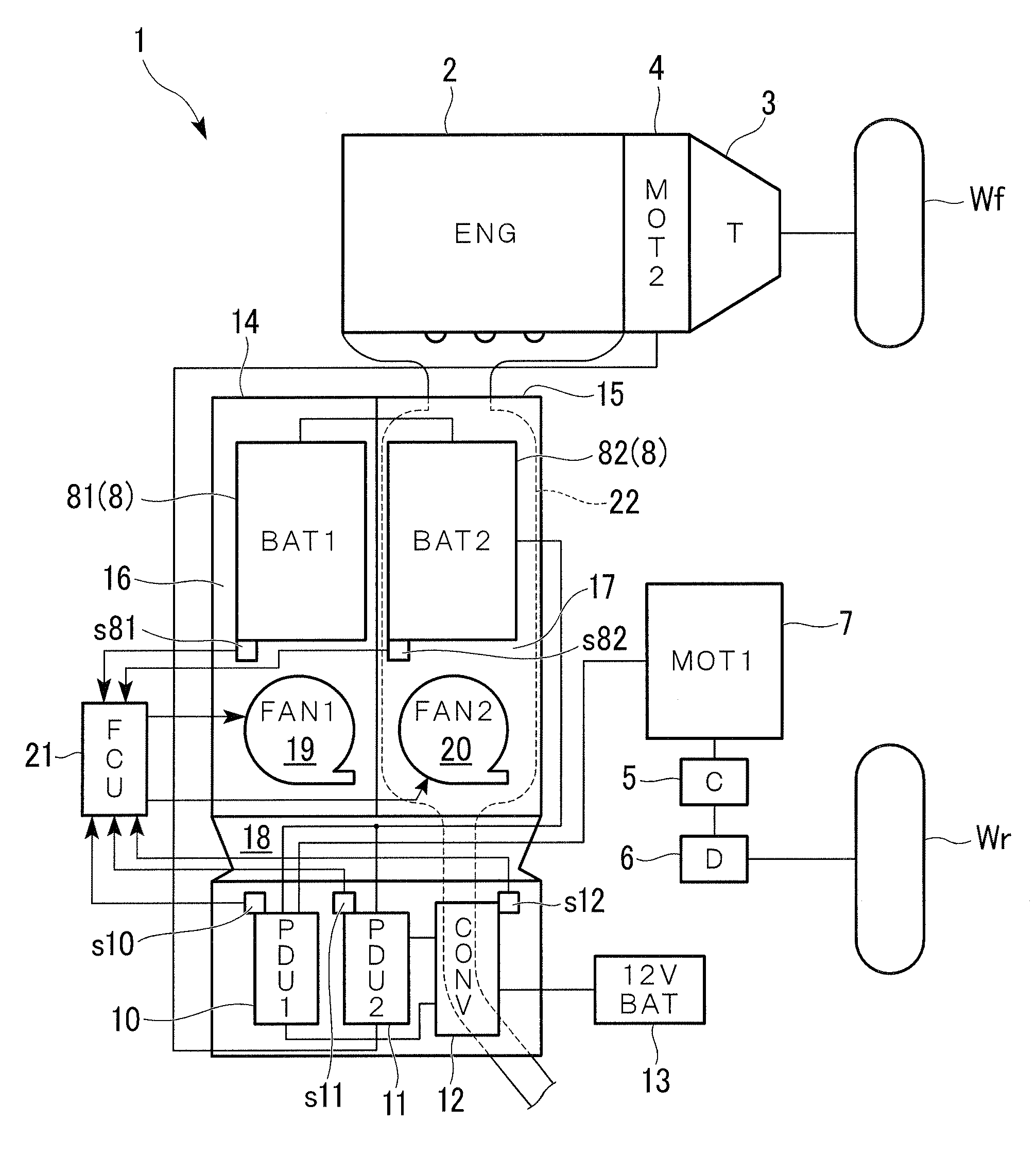 Cooling Structure For Batteries and Electrical Units