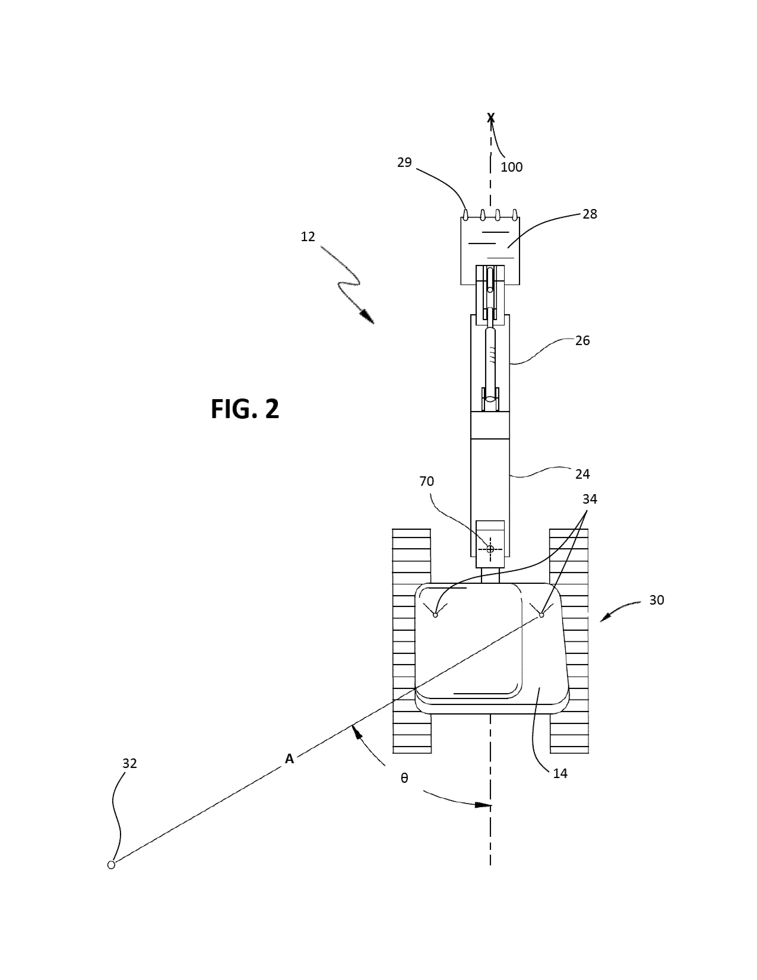 Three dimensional feature location from an excavator