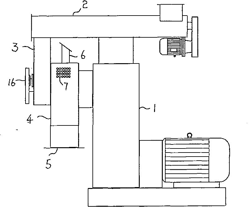 Air-cooled dedusting system of biomass granulator