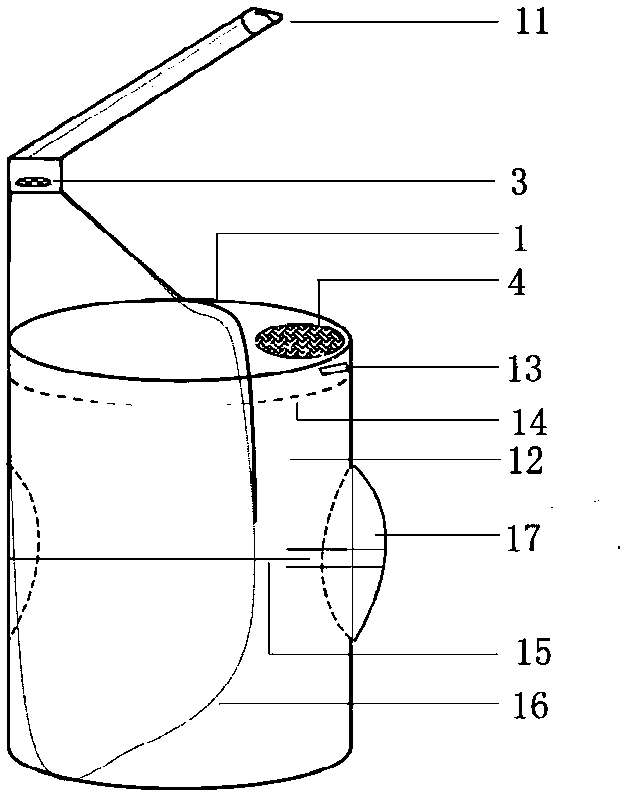 Eye drop bottle with built-in bag