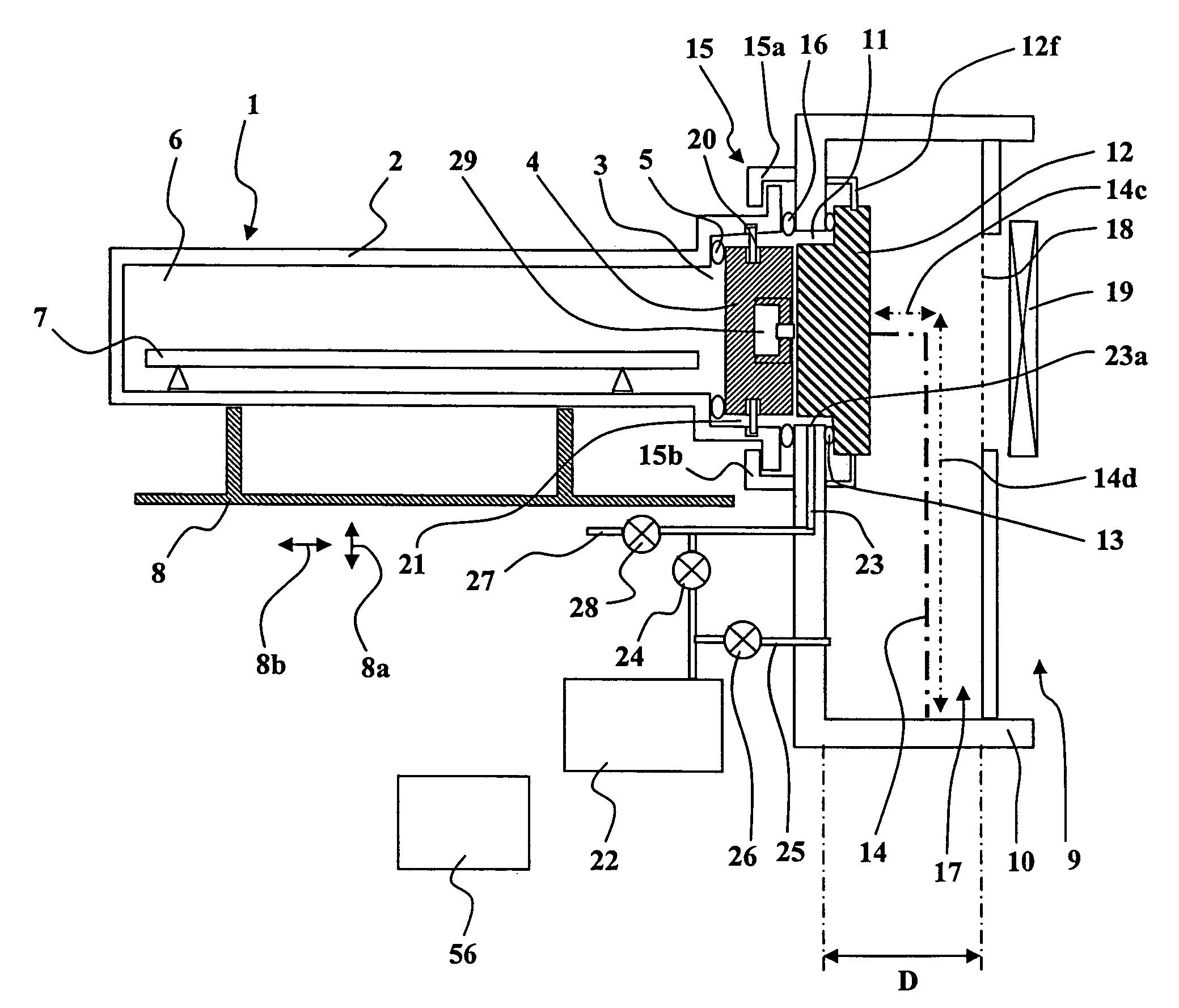 Vacuum interface between a mini-environment pod and a piece of equipment