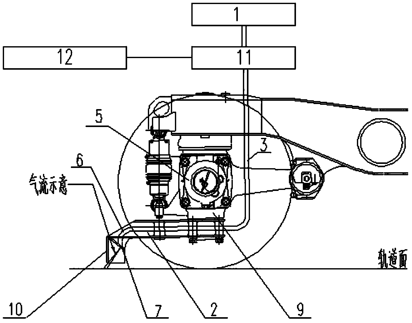 Obstacle removing method and obstacle removing device for railway vehicle