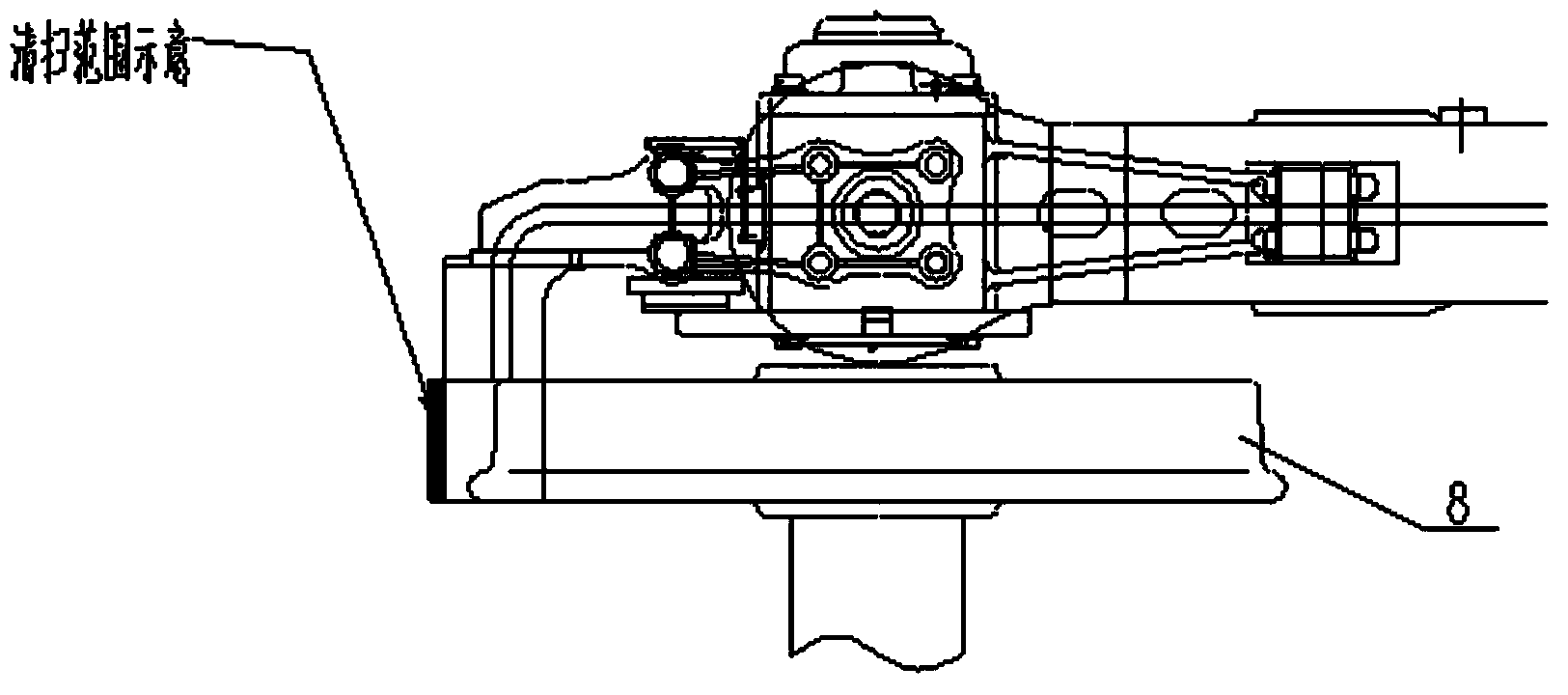 Obstacle removing method and obstacle removing device for railway vehicle