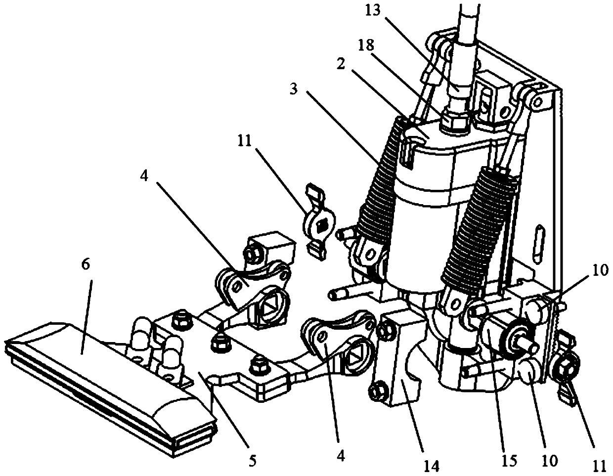 A lower contact automatic current collector