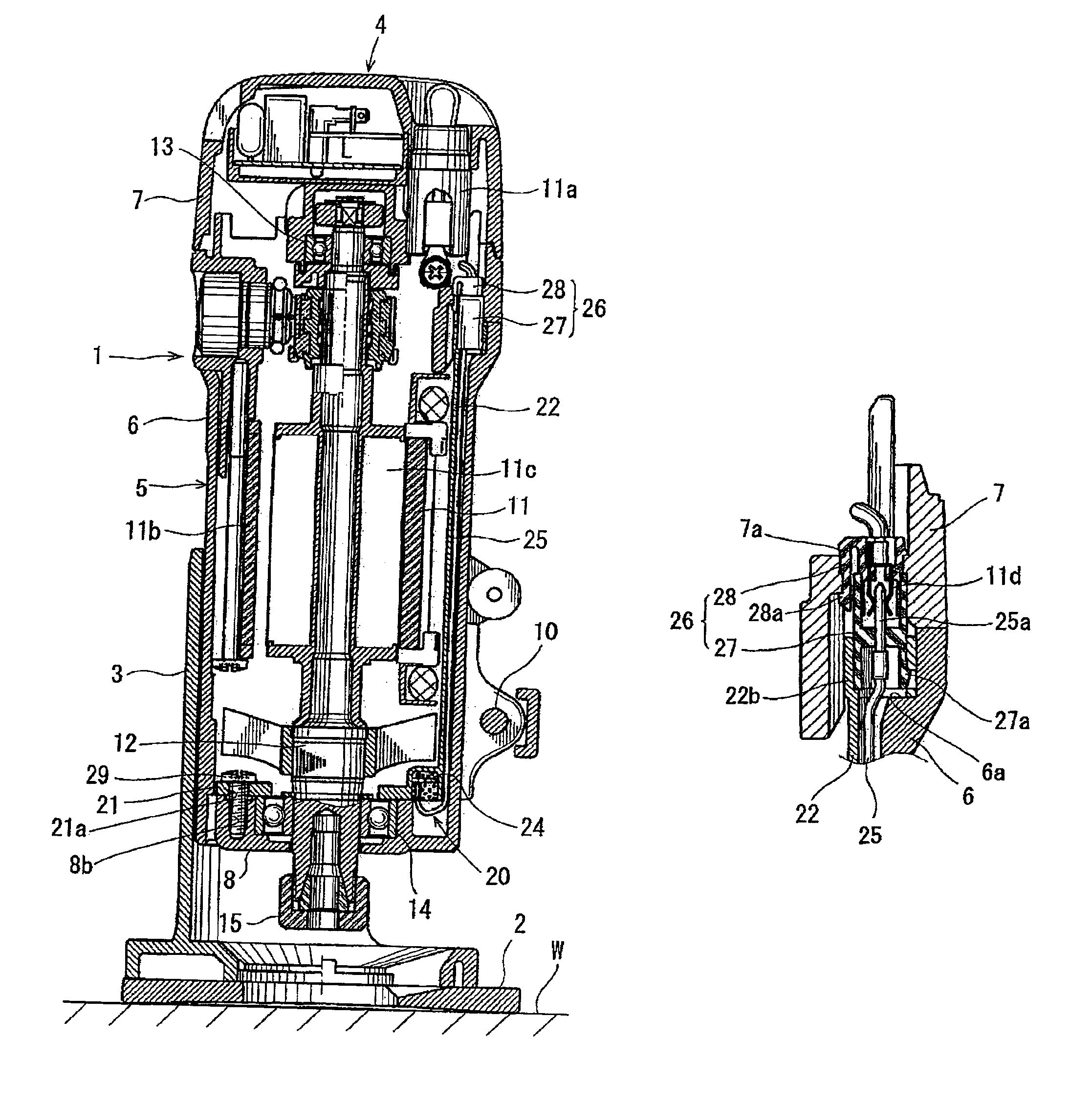 Power tools having wire guides for lights