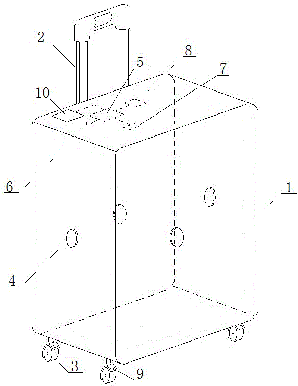 Intelligent illumination luggage case