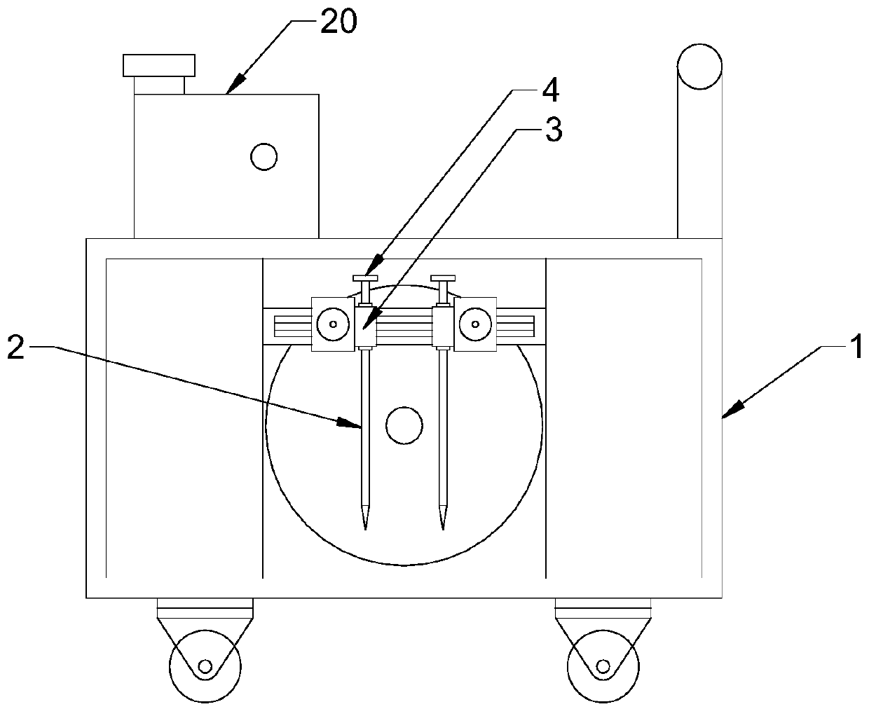 Adjustable perforating device for agricultural planting