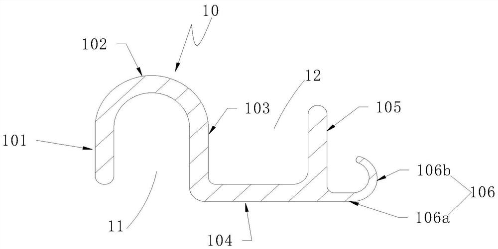 Base strip, extrusion hose composed of base strips and tool for producing extrusion hose