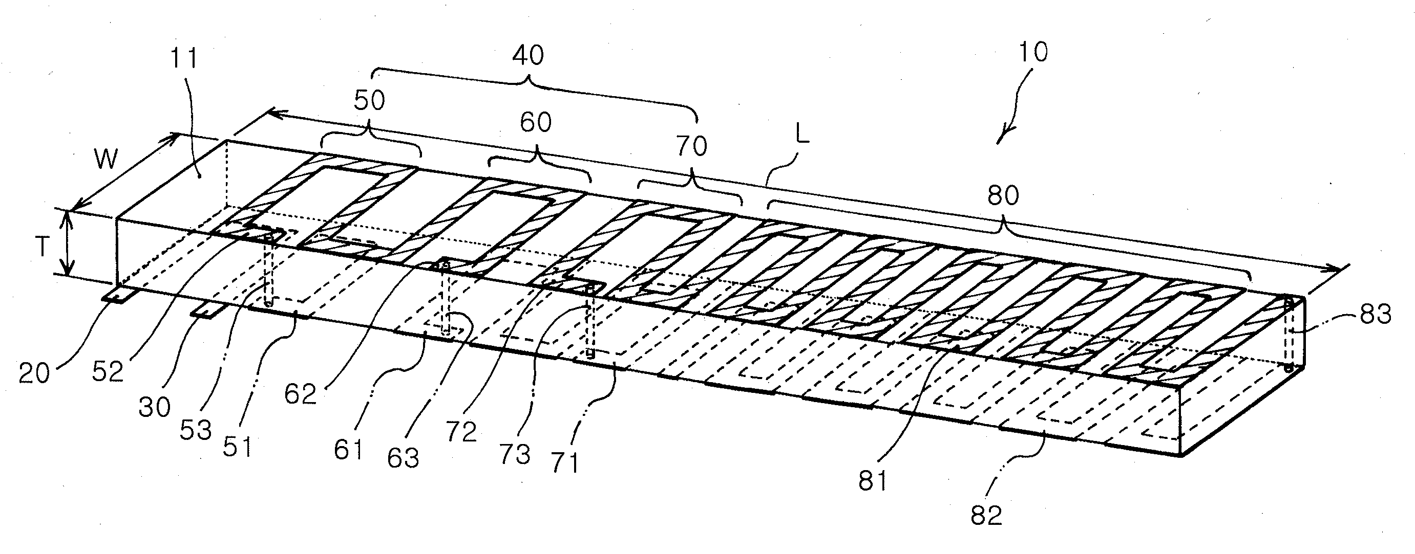 Internal chip antenna