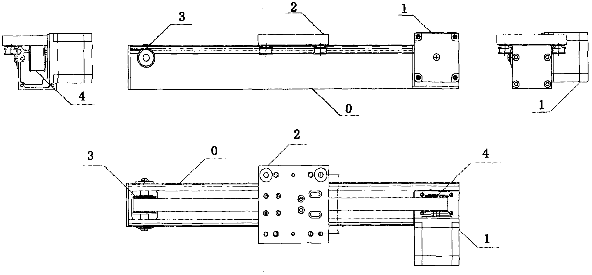 One-dimensional motion system of camera