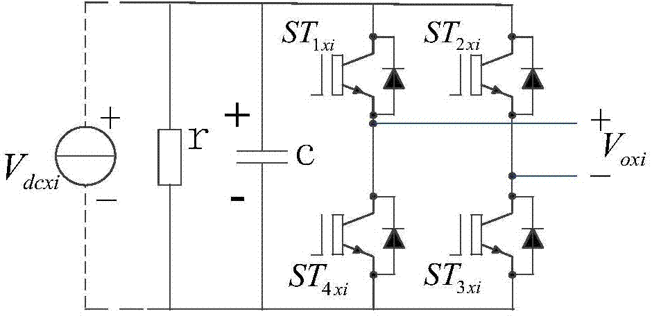 Cascaded grid-connected inverter unit fault detection method based on pulse voltage comparison