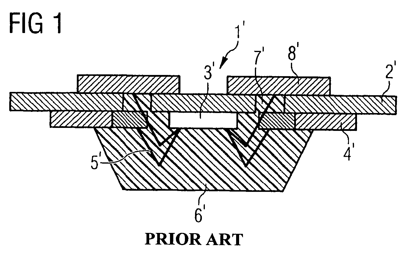 Smart card, smart card module, and a method for production of a smart card module