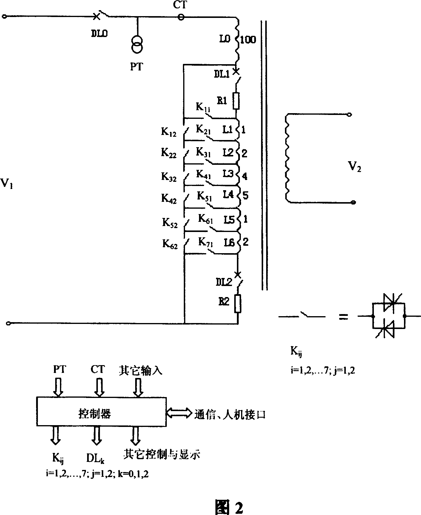 Electric transformer dynamic combined voltage regulating on-load voltage regulating method and apparatus