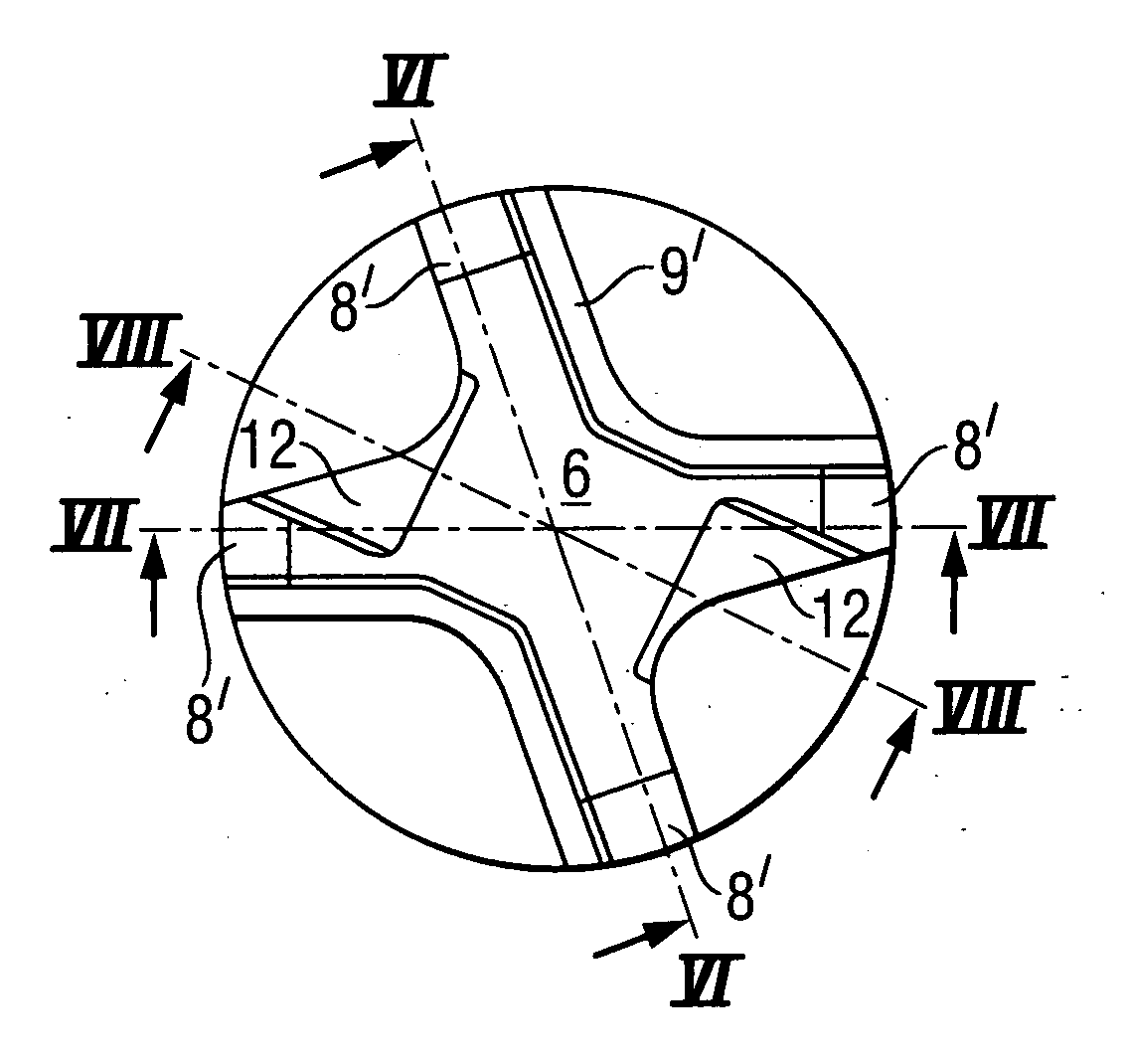 Rotary percussion drill with a hard material bit