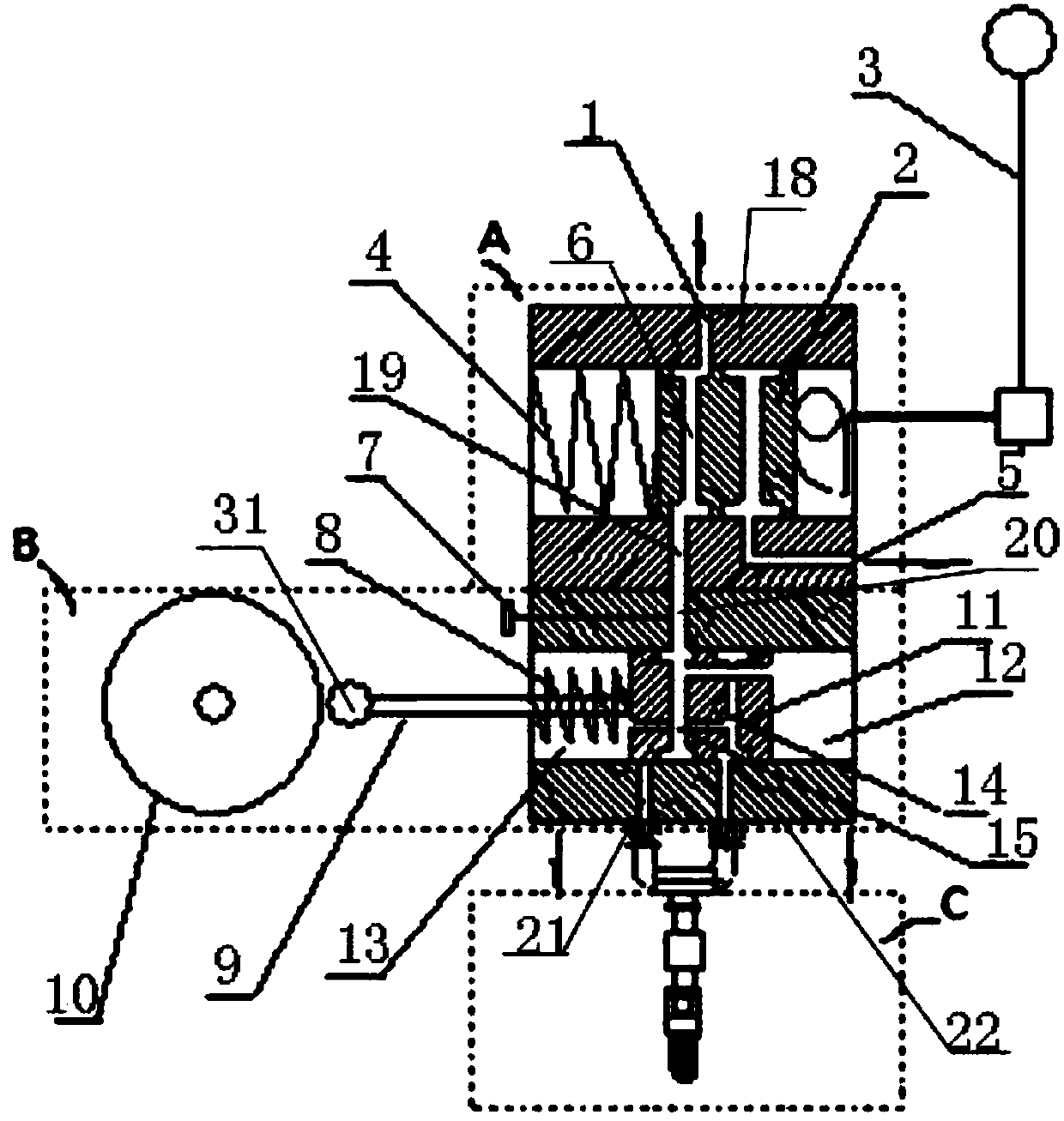 Pneumatic closing and locking alarm device of air door