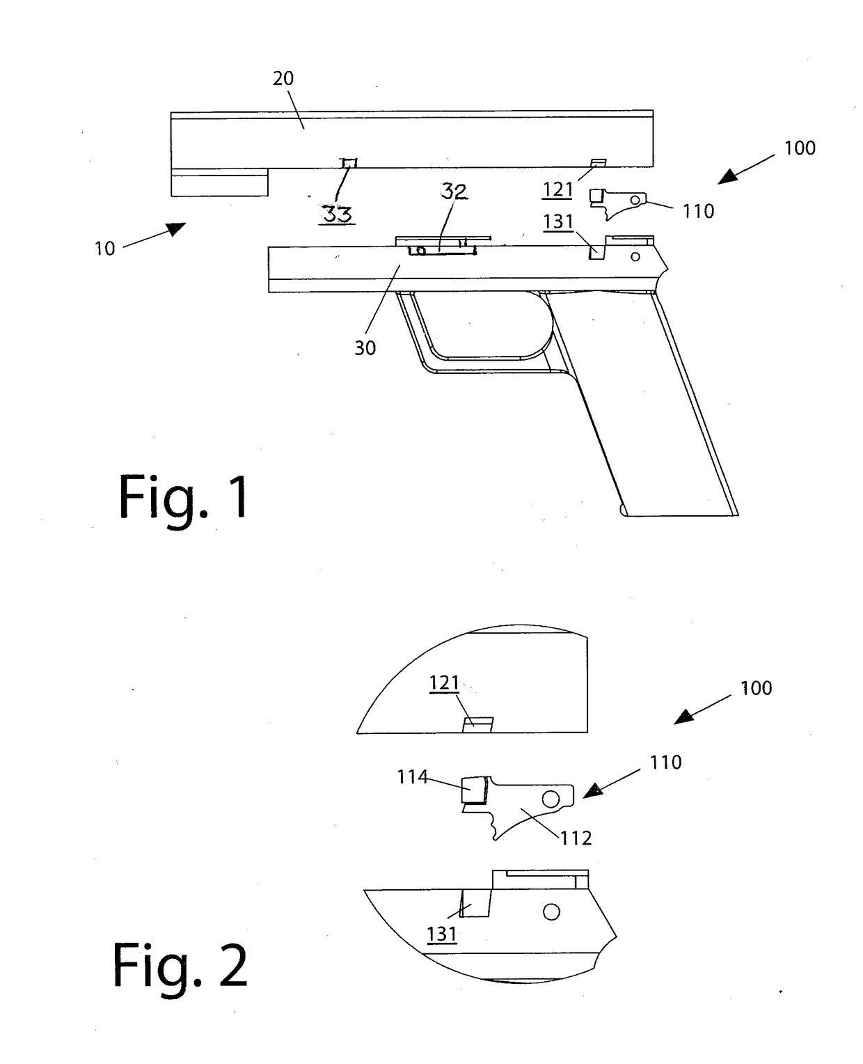 Slide block mechanism for semi-automatic pistols