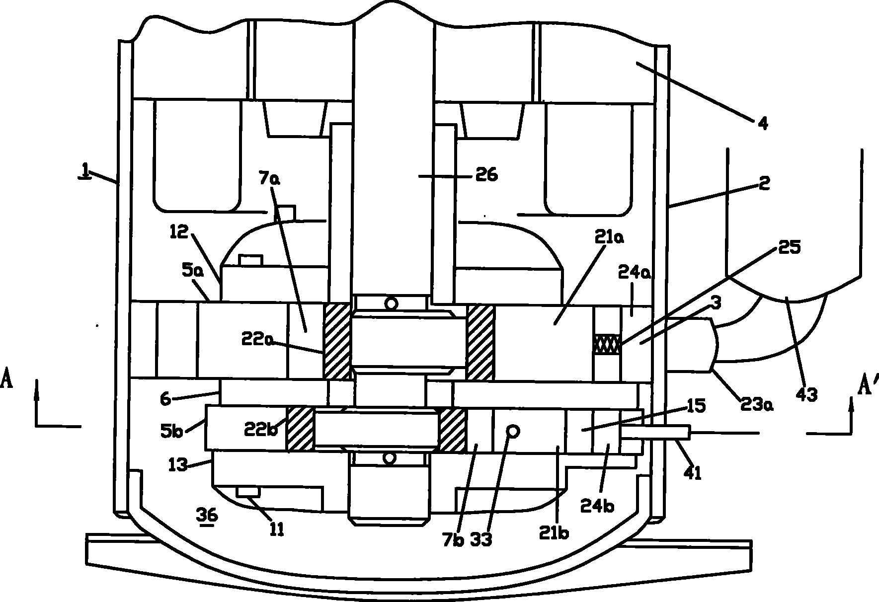 Slide holding device of rotary compressor and control method thereof