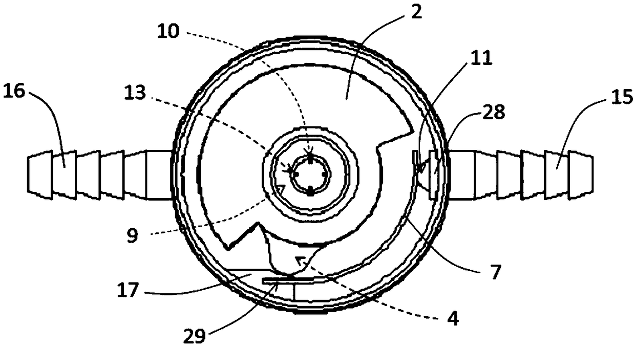 Self-powered valve adjustable in pressure difference for surgery department