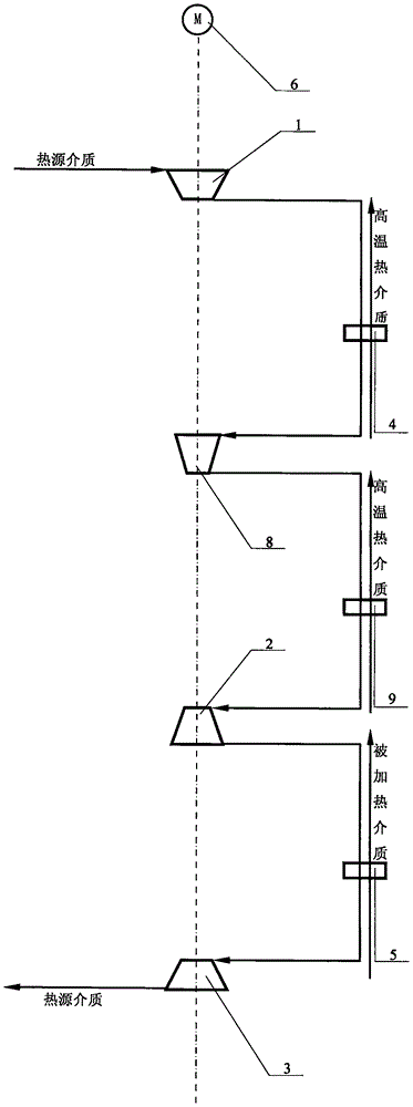 Open type bidirectional thermal cycle and first kind thermal driving compression heat pump