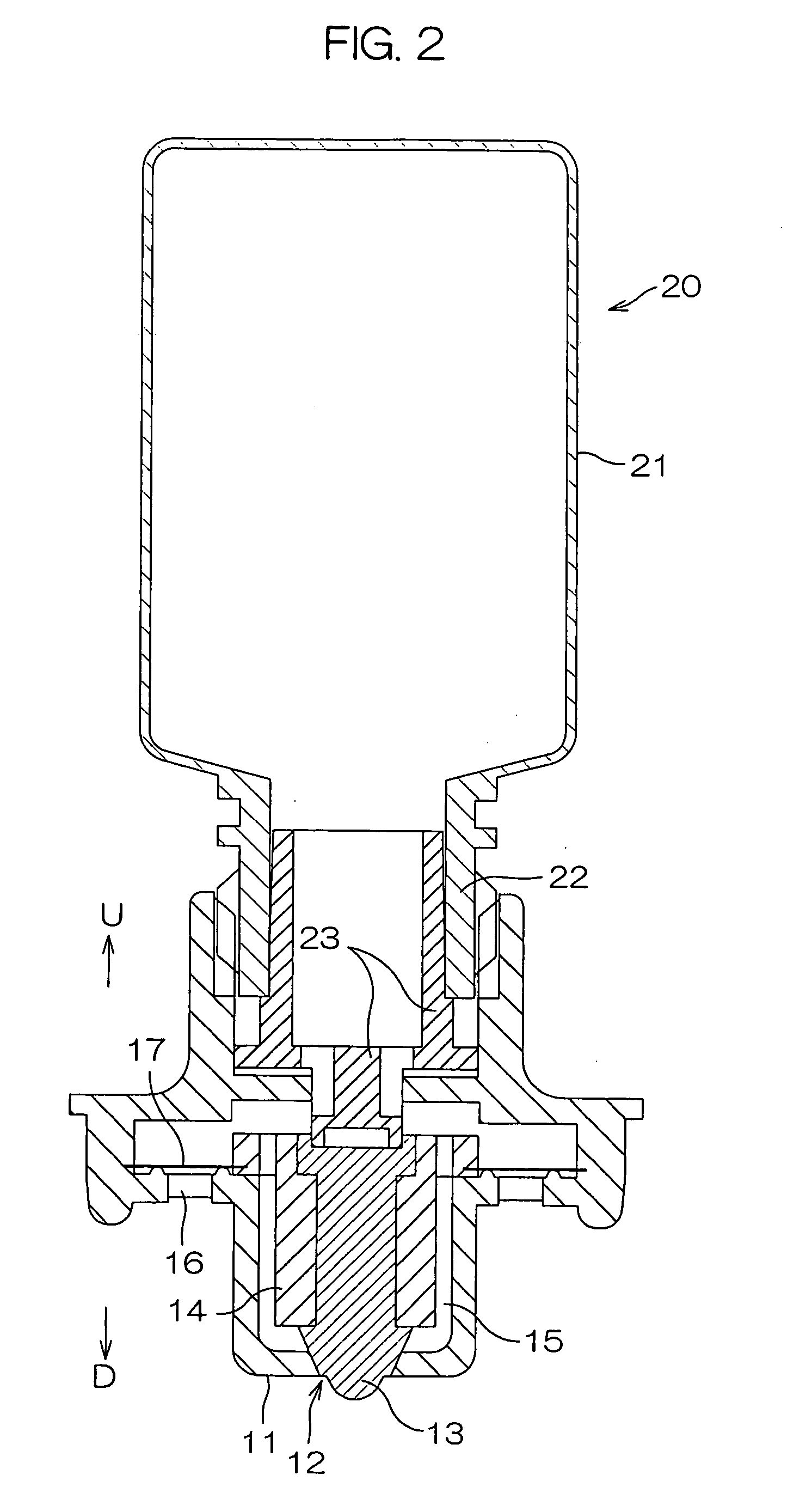 Discharge member and container provided with the same