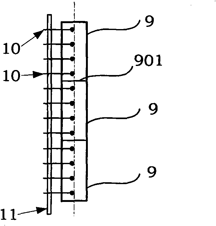 Thermal contact resistance test equipment with compensating heating device