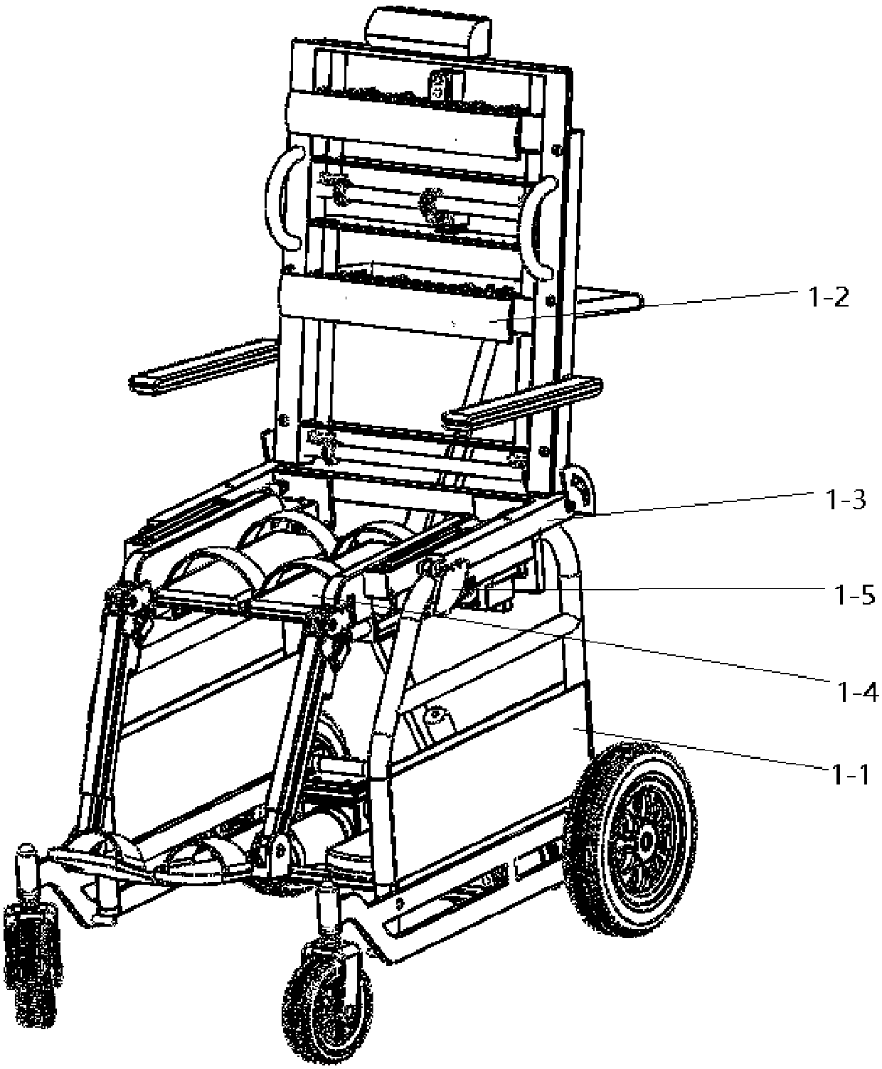 Tri-state adjustable lower limb rehabilitation wheelchair