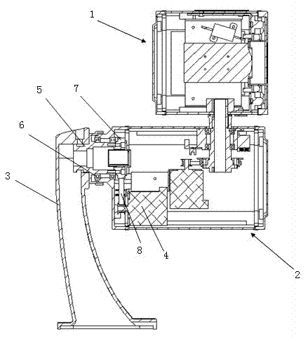 Transmission structure of PTZ (Pan/Tilt/Zoom) camera