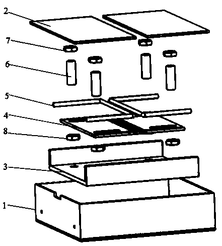 A powder bed device for laser additives and its laser additive method and application