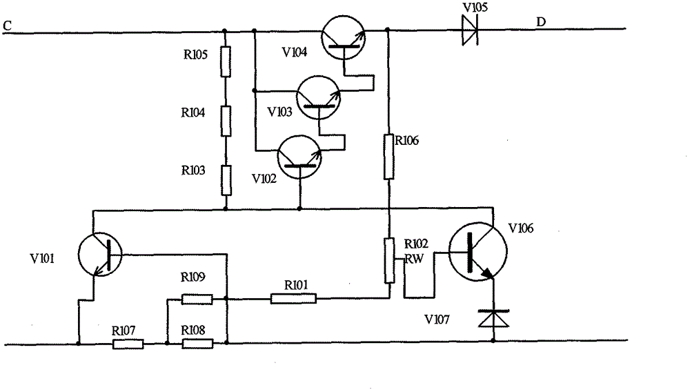 Overcurrent protection circuit with feedback