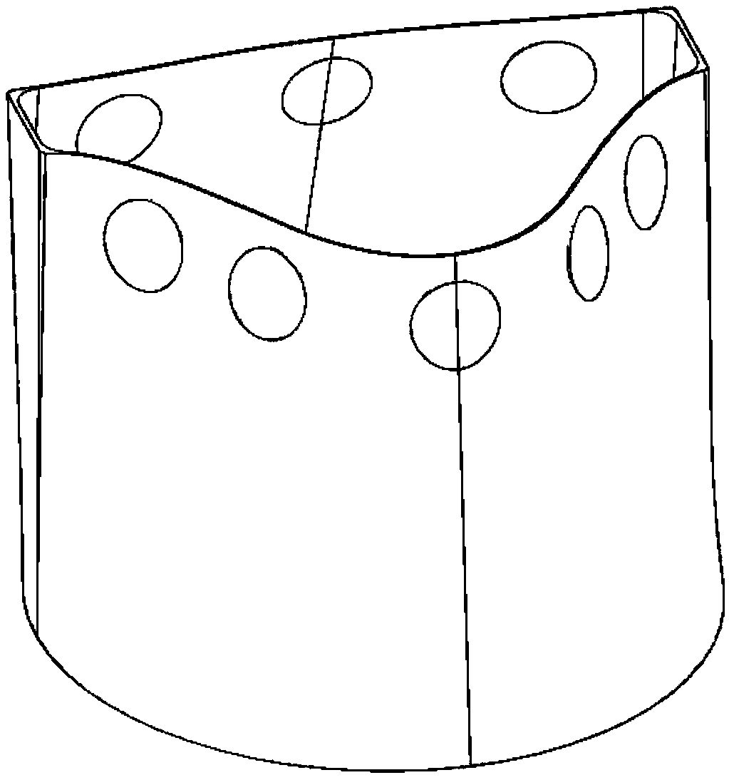 Low-deformation processing method for thin-wall large-area special-shaped composite case