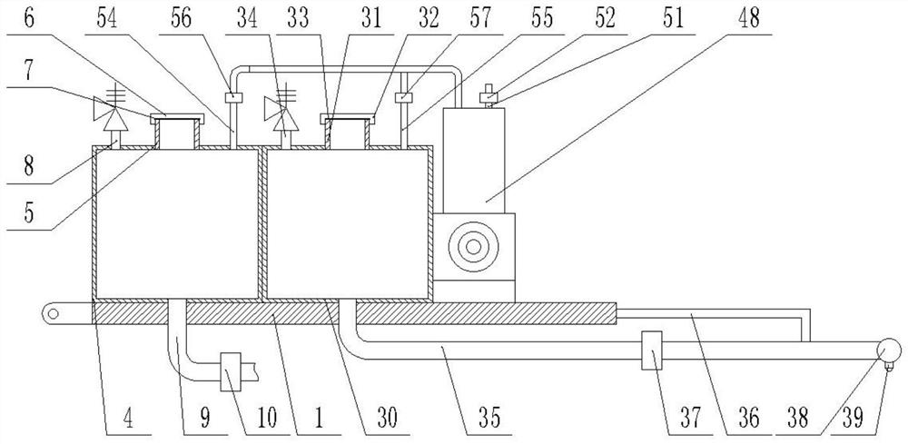 An integrated machine device for sowing, fertilizing and spraying for corn planting