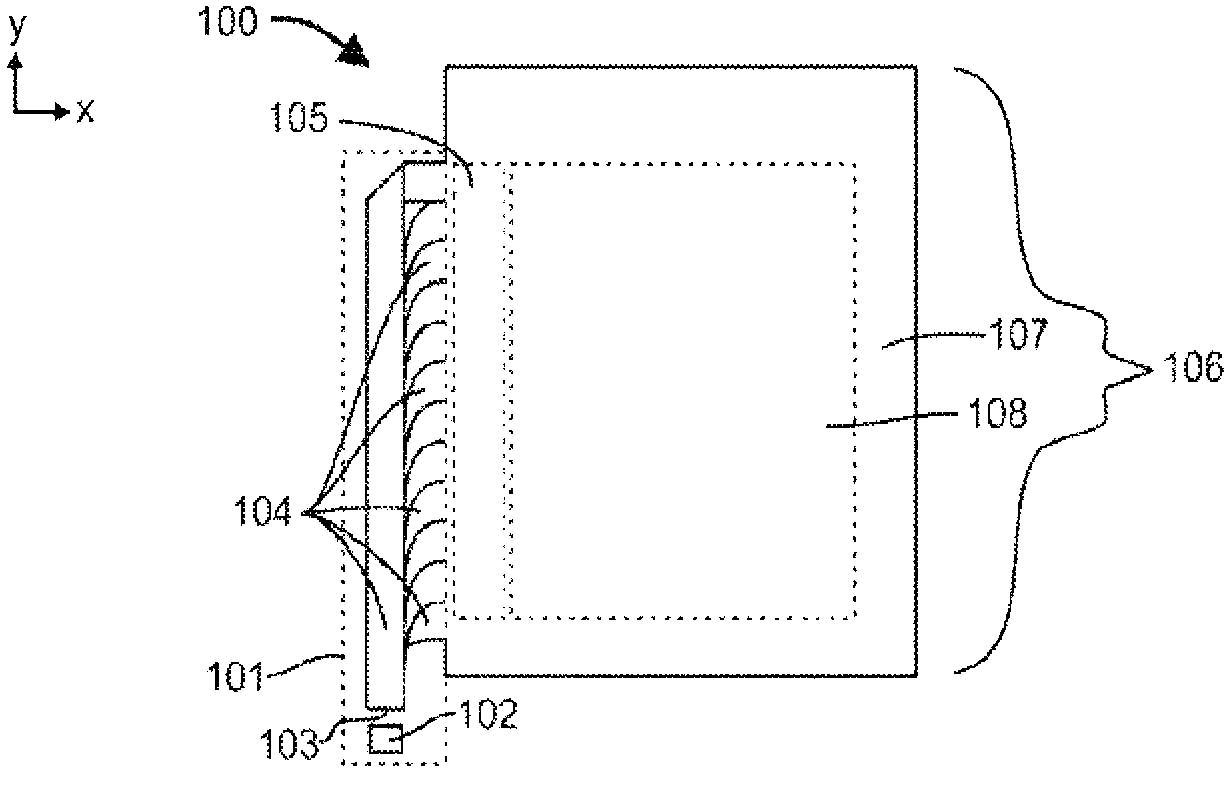 Front illumination device comprising a film-based lightguide