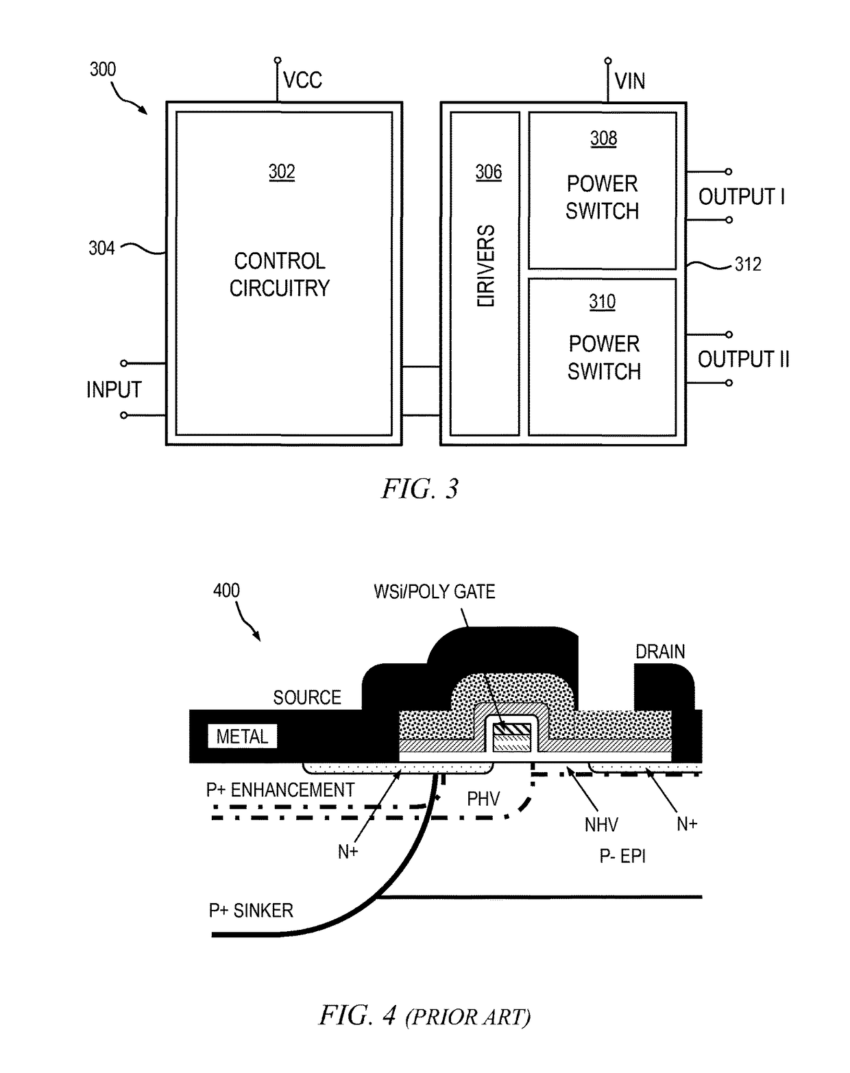 Power device on bulk substrate