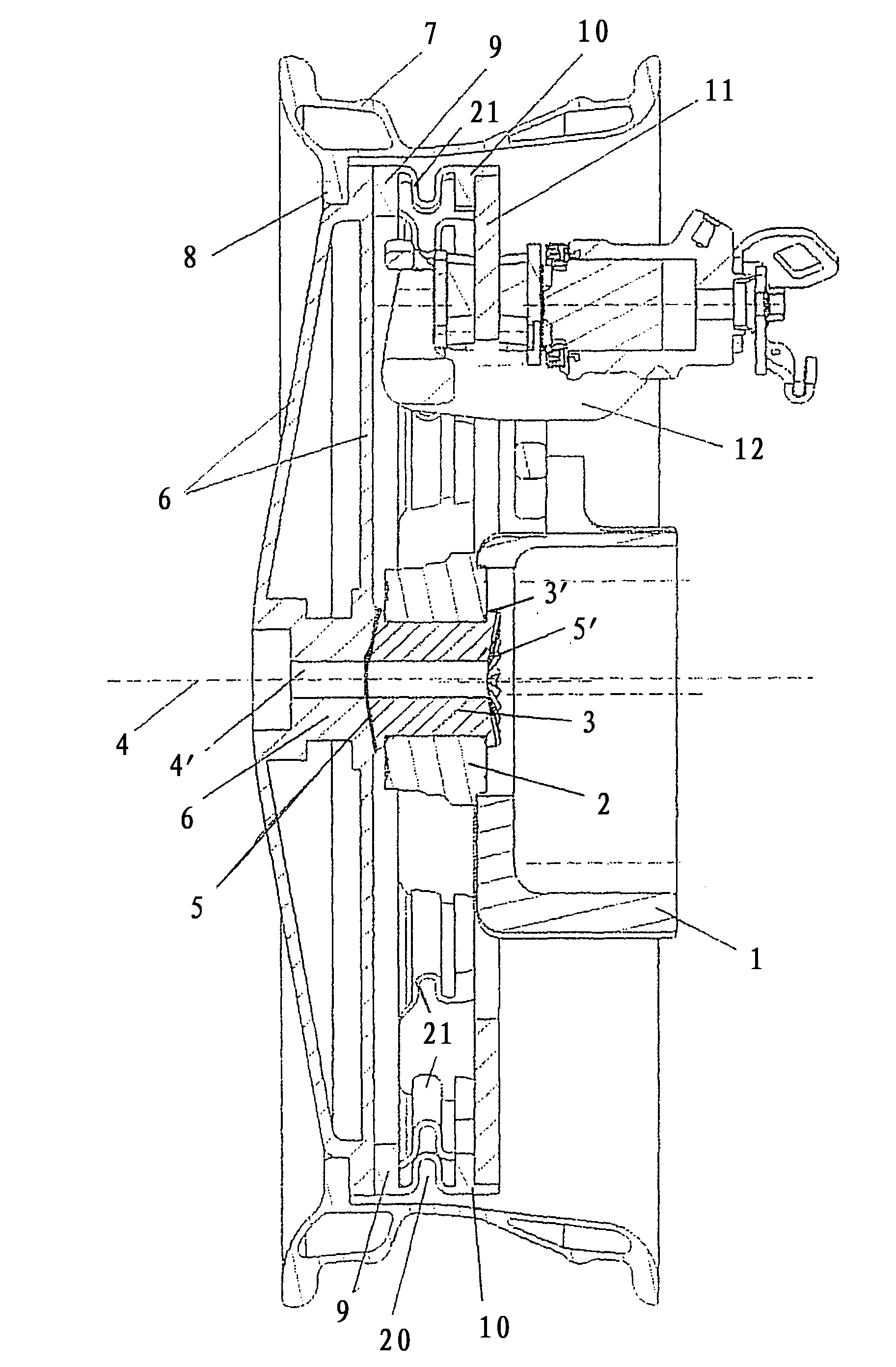 Wheel assembly for motor vehicle