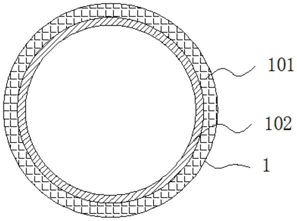 Spliced steel-plastic composite pipe