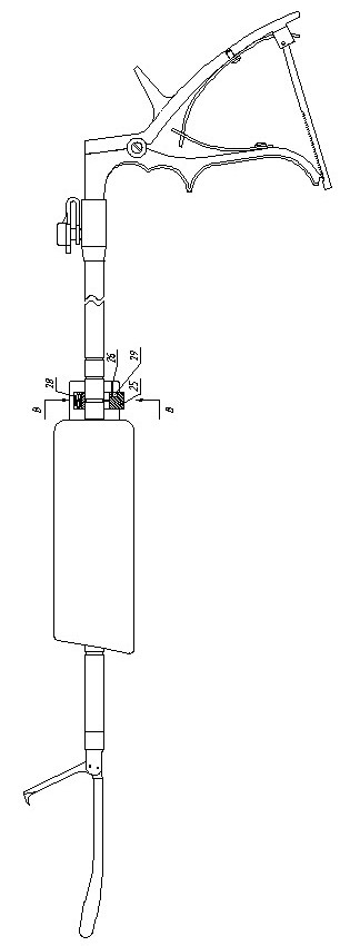 Pair of special pliers for uterus resection operations